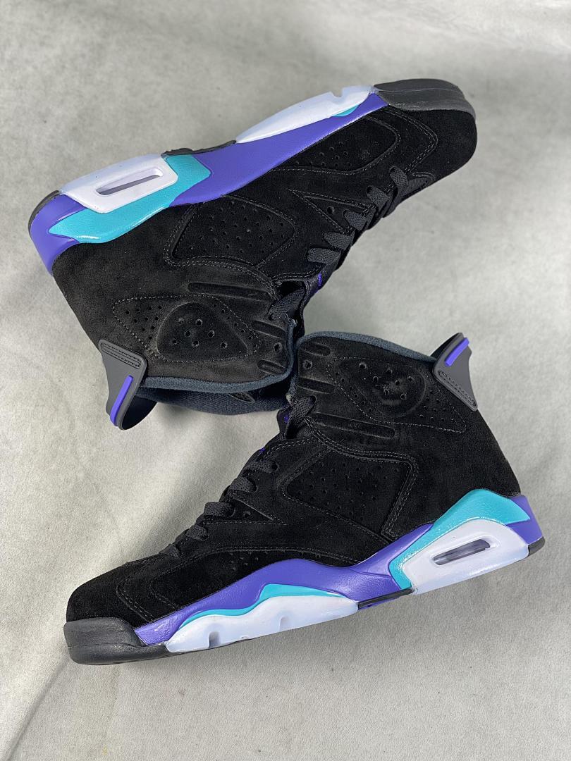 Air Jordan 6 Retro "Aqua" Black Bright Concord Aquatone Men's Sneakers CT8529-004