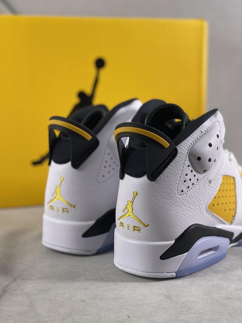 Nike Air Jordan 6 Retro "University Gold" White Black Men's Sneakers CT8529-170