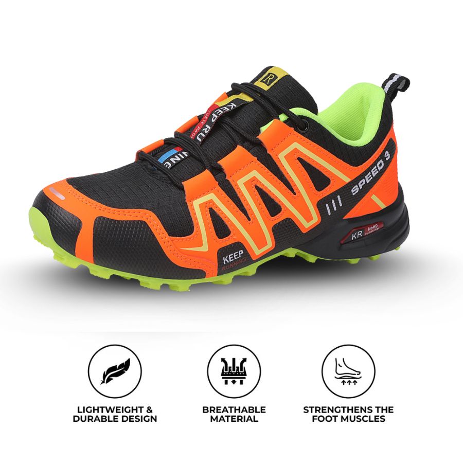Blotcha Orthopedic Hiking Shoes Waterproof Lace-Up Walking Sneakers for Men & Women