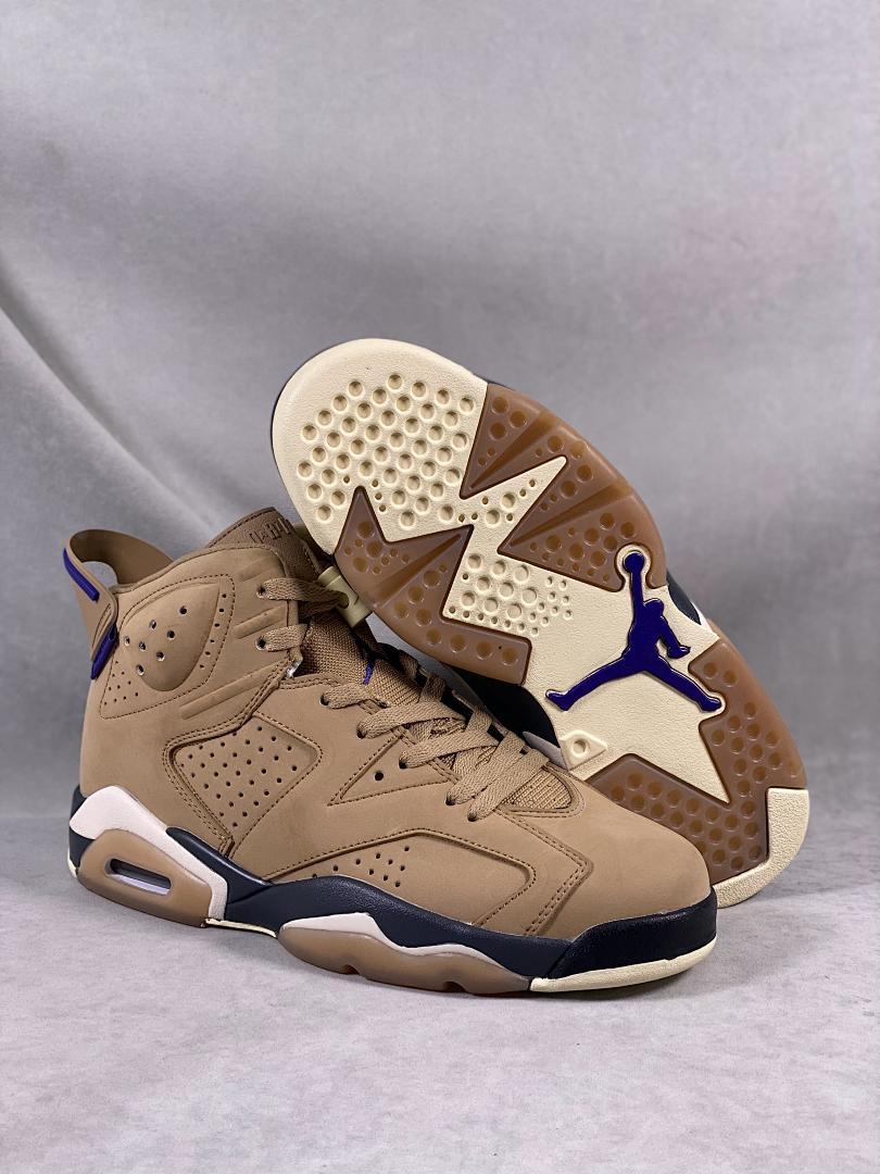 Travis Scott x Air Jordan 6 Retro SP 'British Khaki' Men's Sneakers DH0690-200 - Limited Edition Designer Collaboration Basketball Shoes