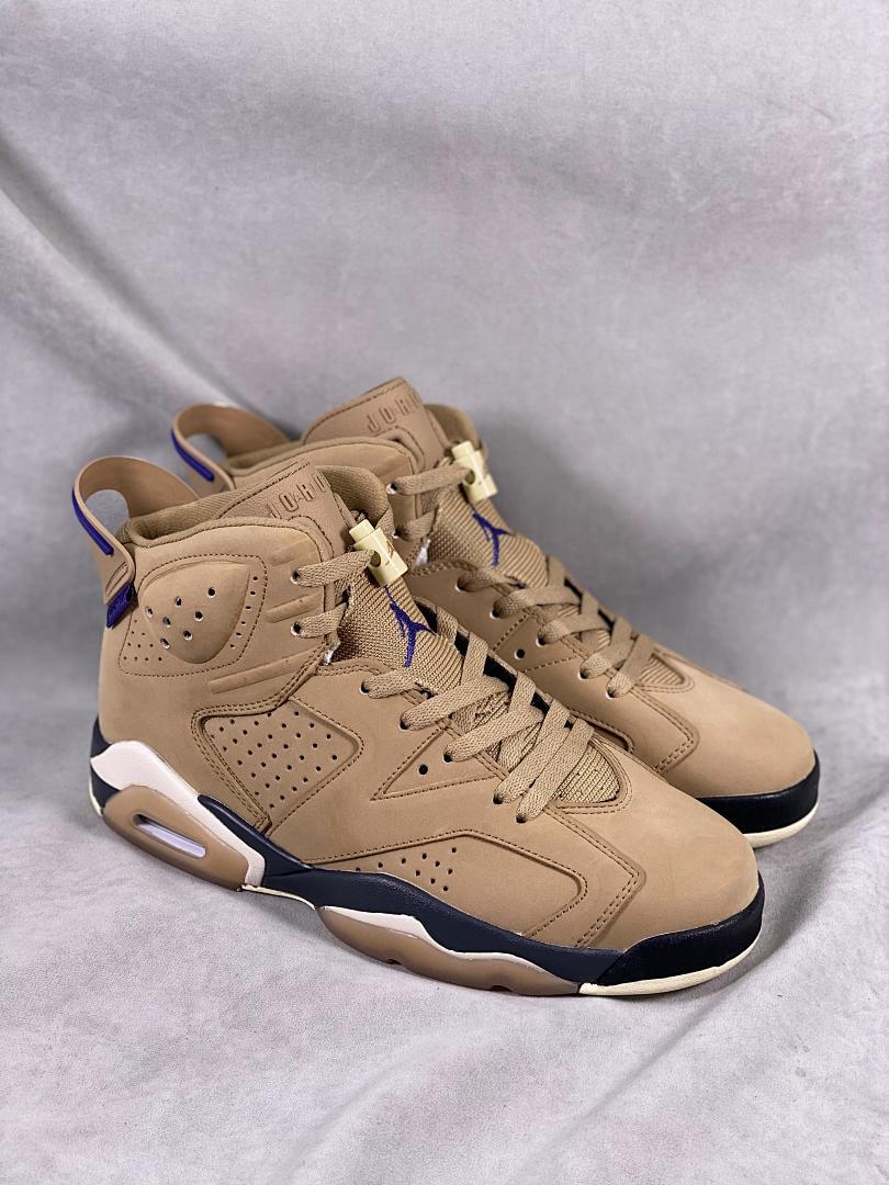 Travis Scott x Air Jordan 6 Retro SP 'British Khaki' Men's Sneakers DH0690-200 - Limited Edition Designer Collaboration Basketball Shoes