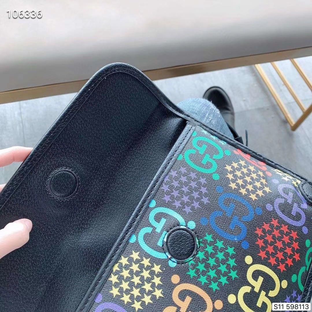 Gucci Multicolor Monogram and Star Print Waist Bag Fanny Pack