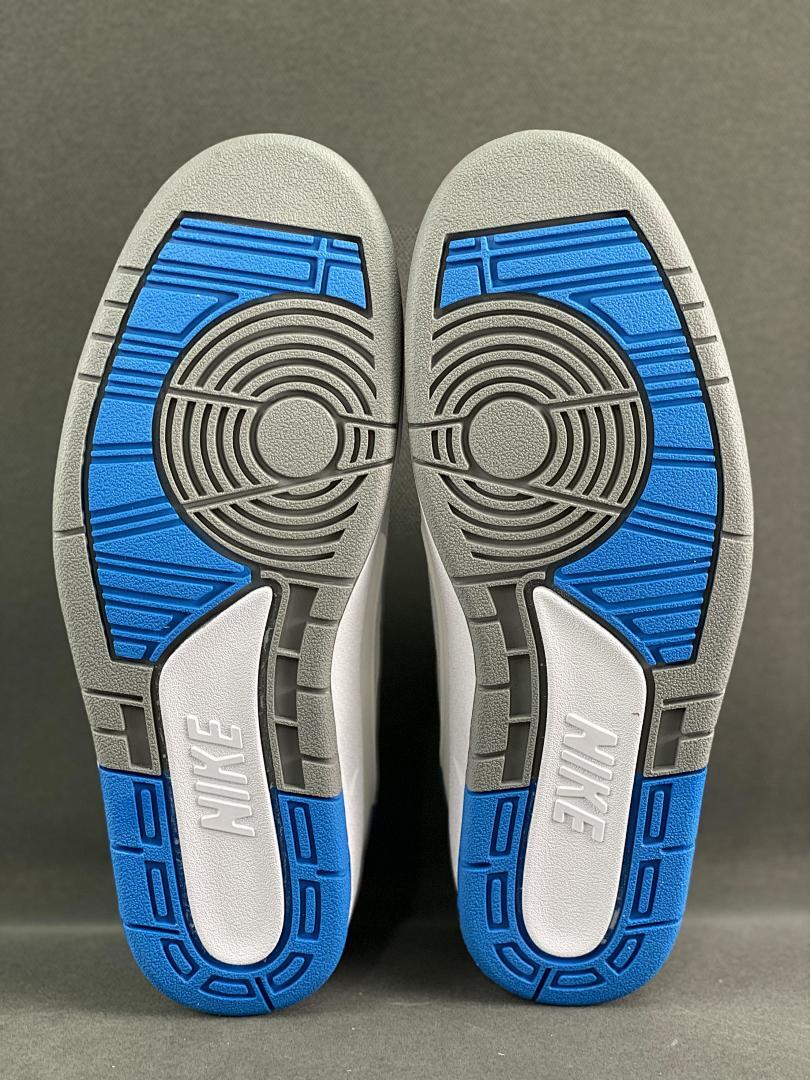 Nike Air Jordan 2 Low 'University Blue' Men's Sneakers DX4401-104 - White Royal Blue Grey Retro Basketball Shoes