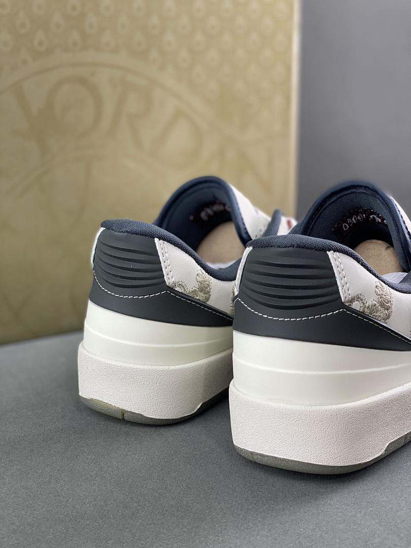 Nike Air Jordan 2 Low Year of the Dragon Sail White Red Gold Sneakers FJ0627-100 Men's Women's Trainers