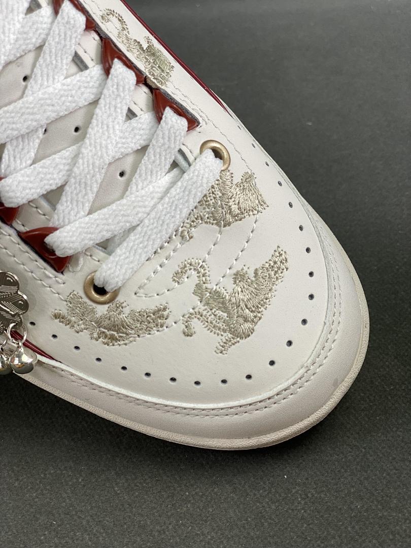 Nike Air Jordan 2 Low Year of the Dragon Sail White Red Gold Sneakers FJ0627-100 Men's Women's Trainers
