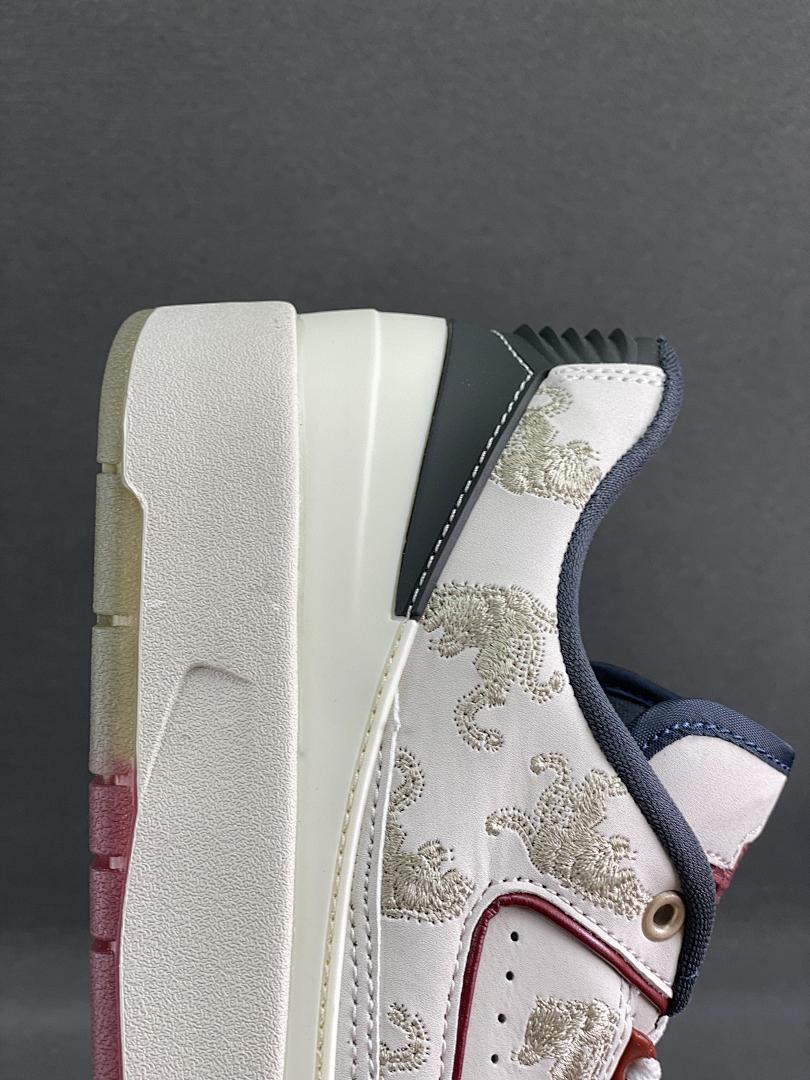 Nike Air Jordan 2 Low Year of the Dragon Sail White Red Gold Sneakers FJ0627-100 Men's Women's Trainers