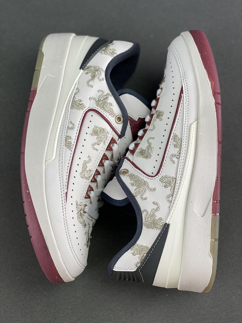 Nike Air Jordan 2 Low Year of the Dragon Sail White Red Gold Sneakers FJ0627-100 Men's Women's Trainers