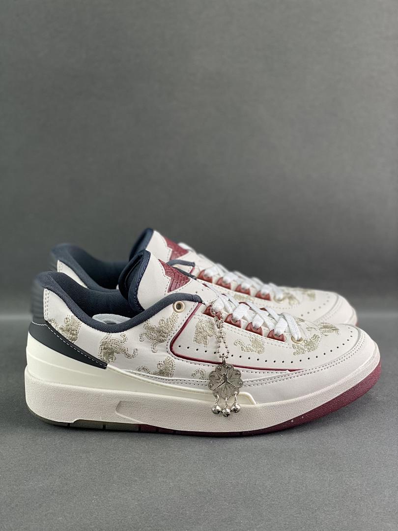 Nike Air Jordan 2 Low Year of the Dragon Sail White Red Gold Sneakers FJ0627-100 Men's Women's Trainers