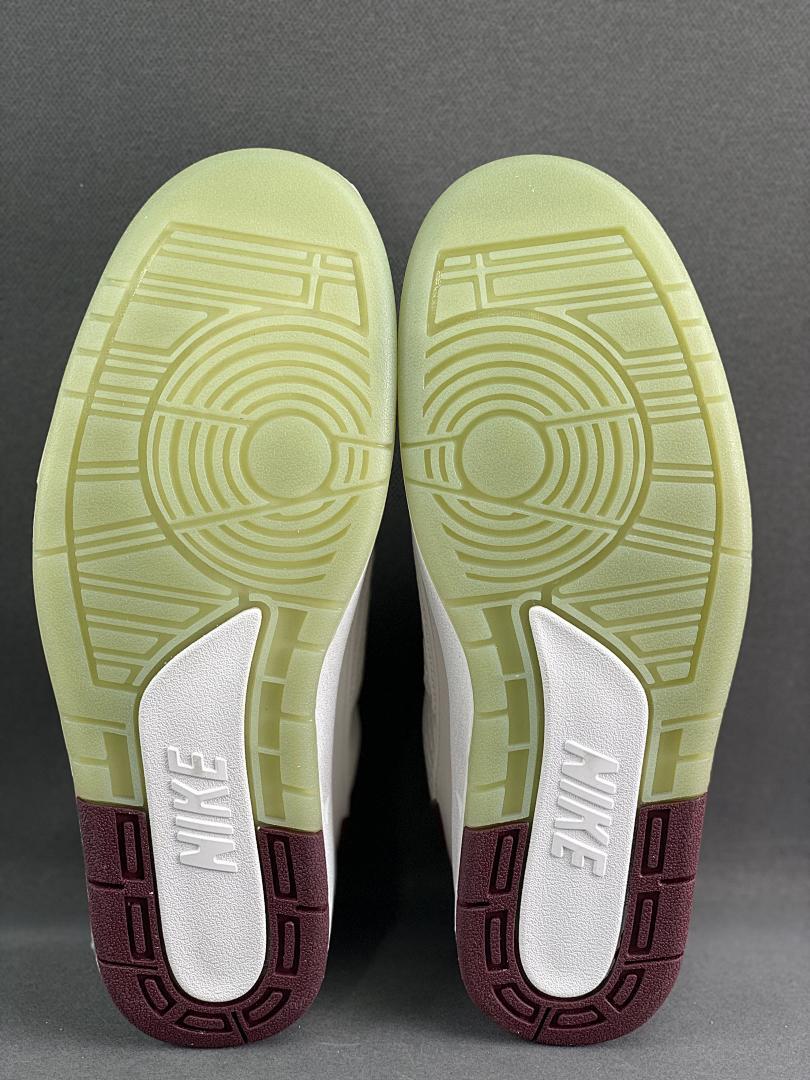 Air Jordan 2 Retro Low A Ma Maniére 'Airness' Sail Burgundy Crush White Maroon Gold Green DO4055-161 Limited Edition Collaboration Sneakers