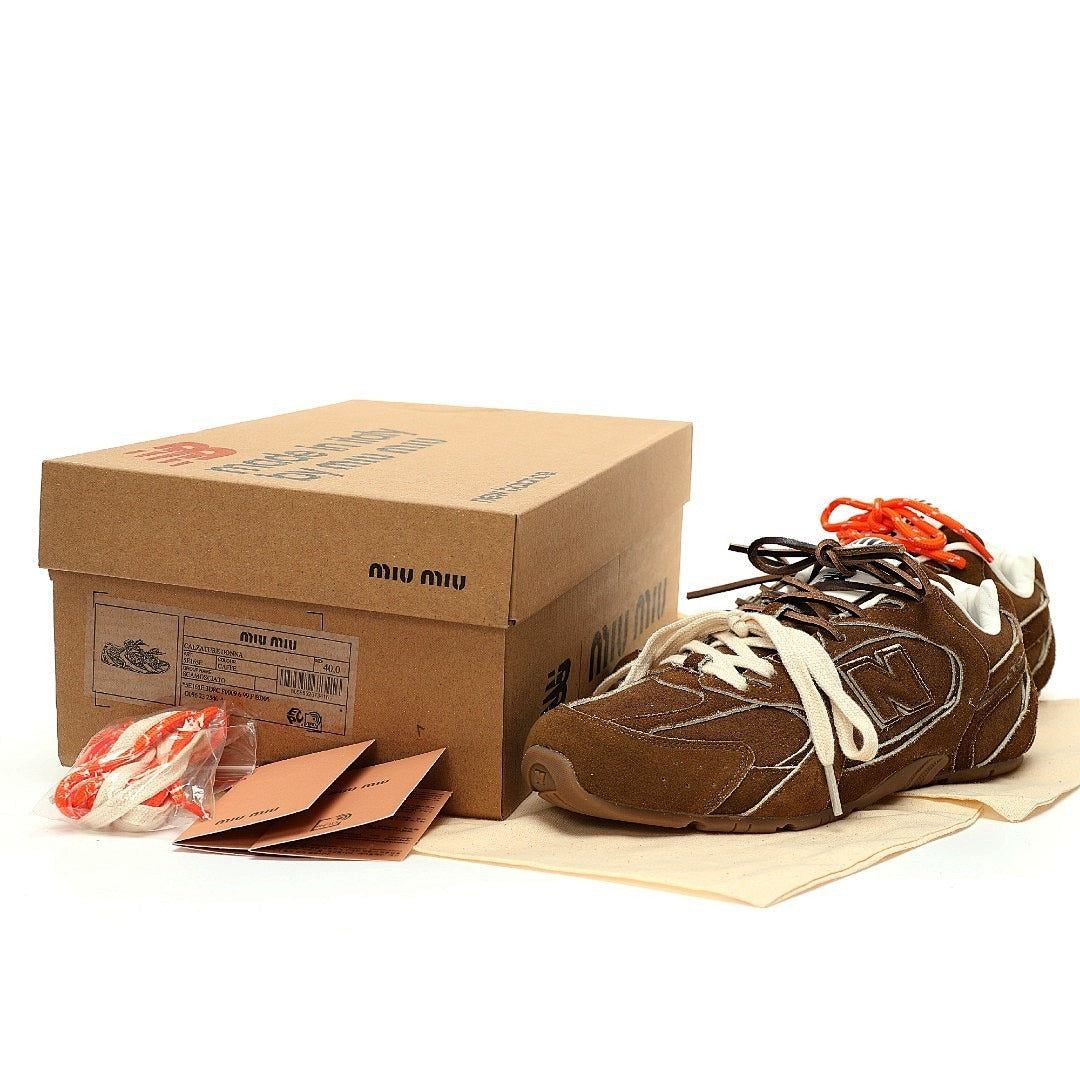 New Balance x AURALEE 860v2 Brown ML860AL2 Men's Running Shoes Suede Distressed Sneakers