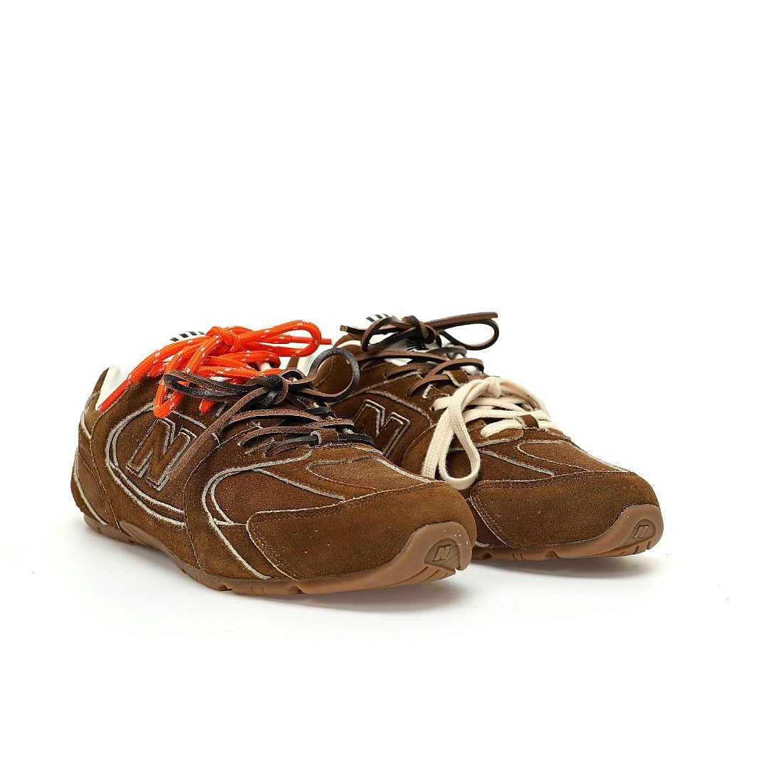 New Balance x AURALEE 860v2 Brown ML860AL2 Men's Running Shoes Suede Distressed Sneakers