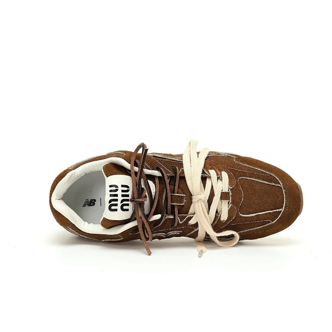 New Balance x AURALEE 860v2 Brown ML860AL2 Men's Running Shoes Suede Distressed Sneakers