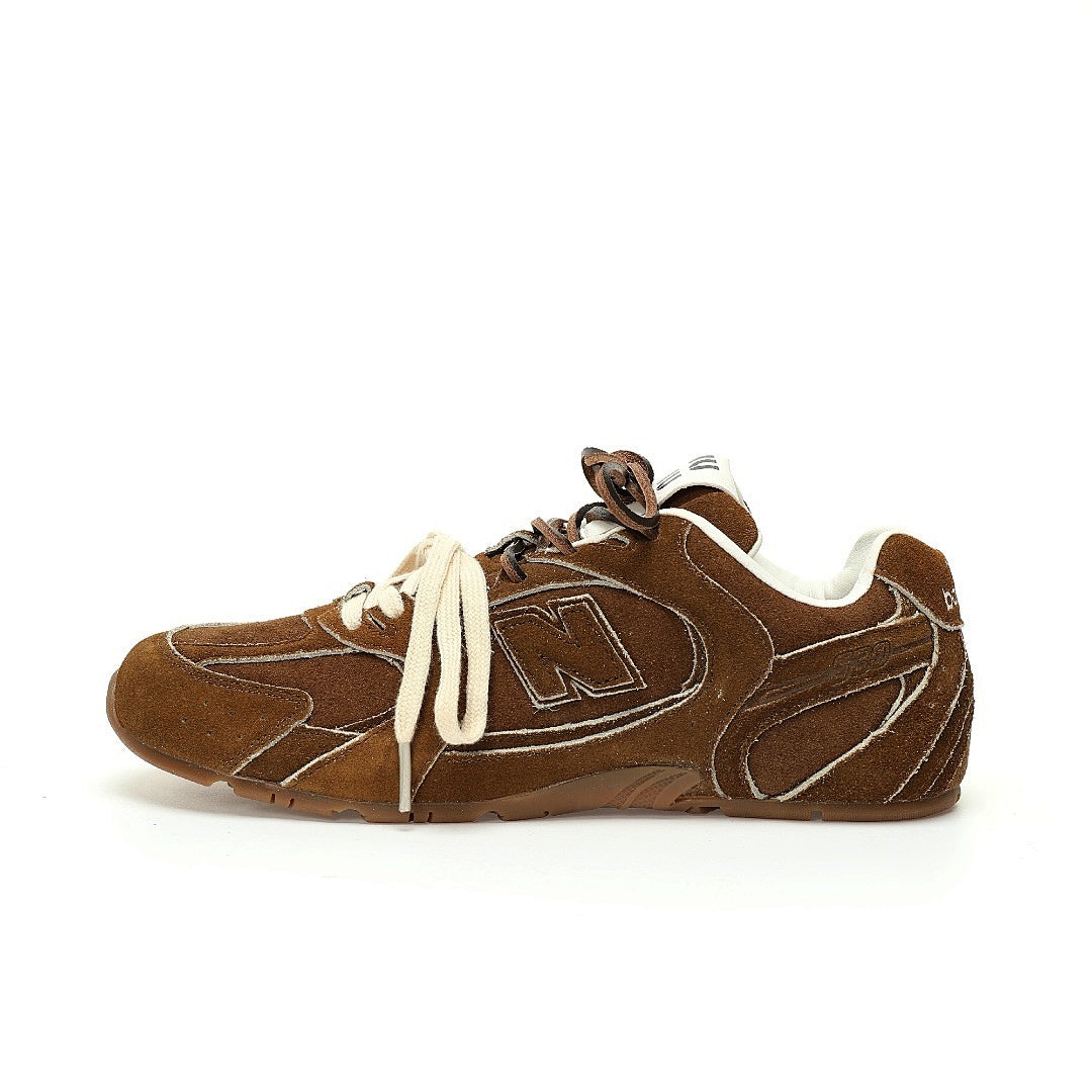 New Balance x AURALEE 860v2 Brown ML860AL2 Men's Running Shoes Suede Distressed Sneakers