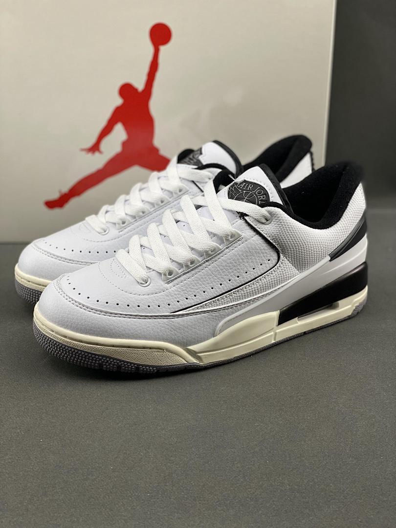 Nike Air Jordan 2 Retro Low White and Black Men's Sneakers DX4401-106