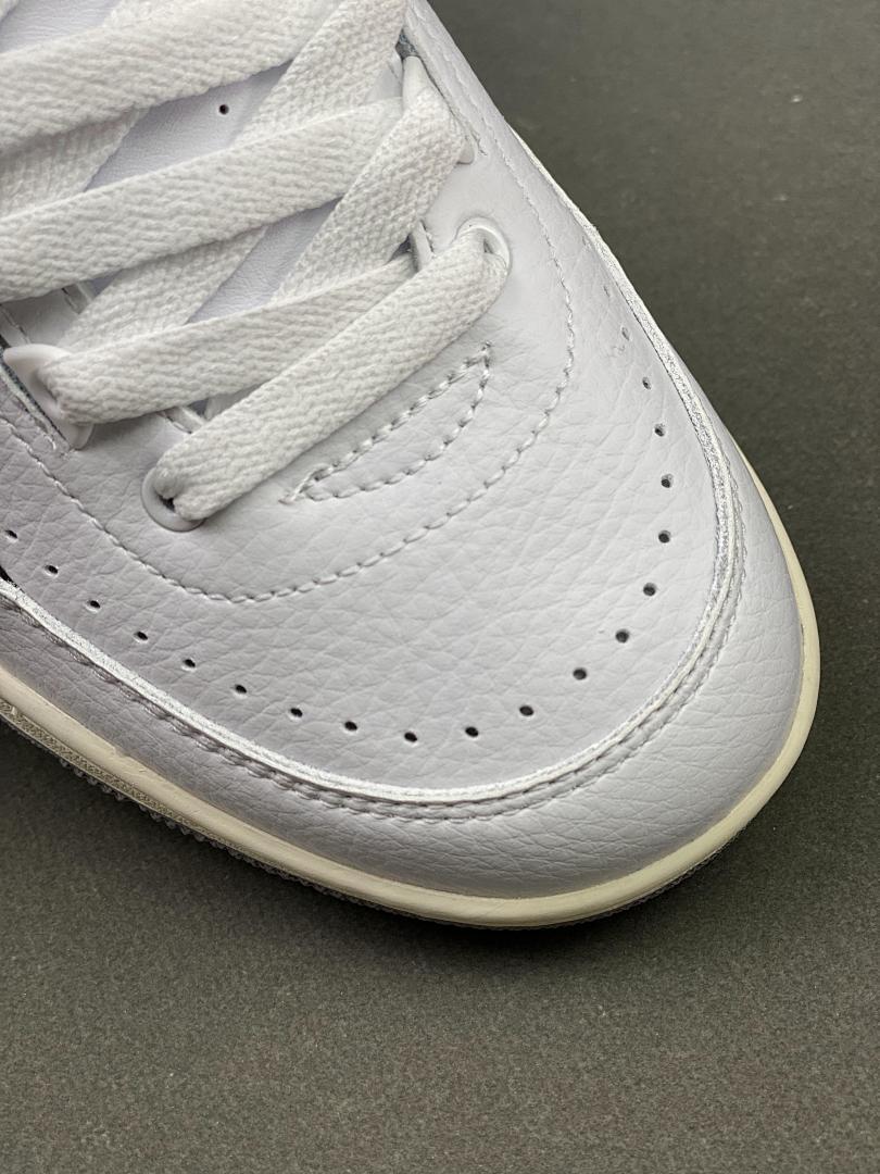 Nike Air Jordan 2 Retro Low White and Black Men's Sneakers DX4401-106
