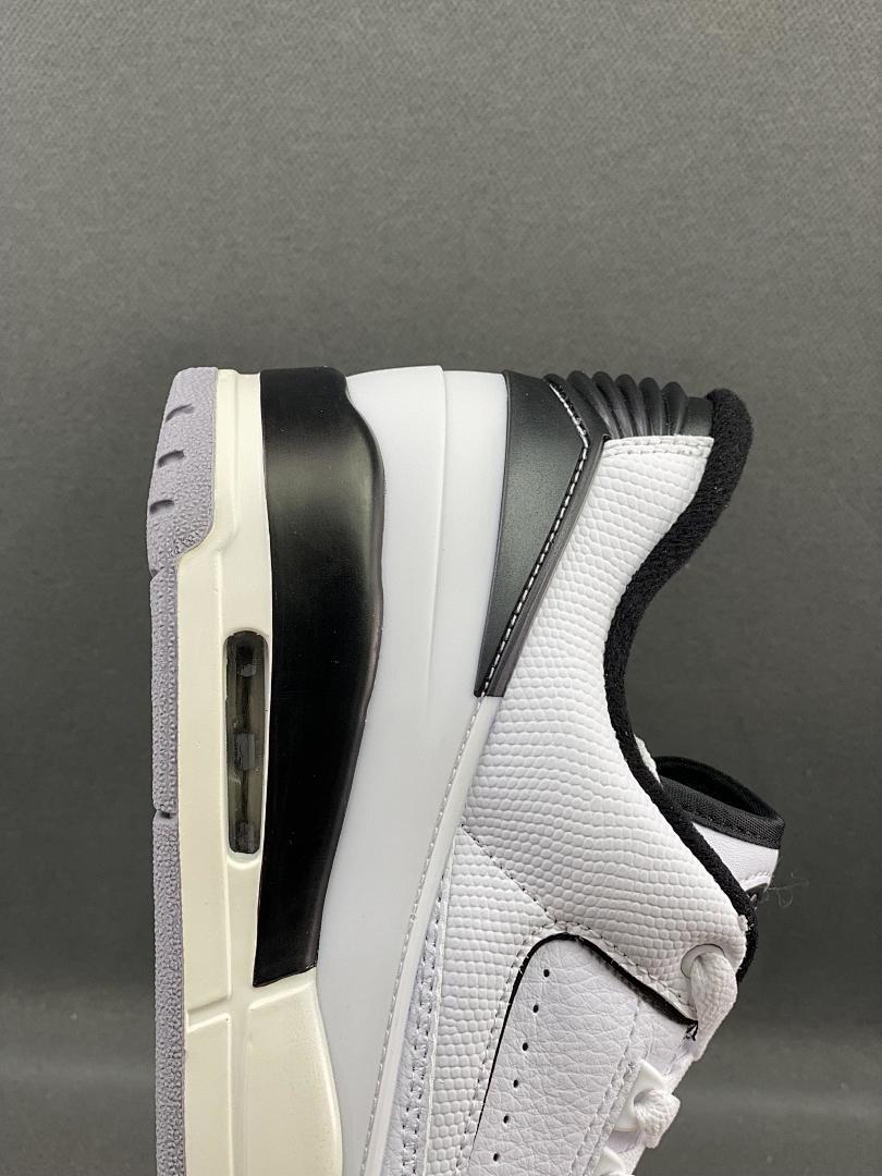 Nike Air Jordan 2 Retro Low White and Black Men's Sneakers DX4401-106