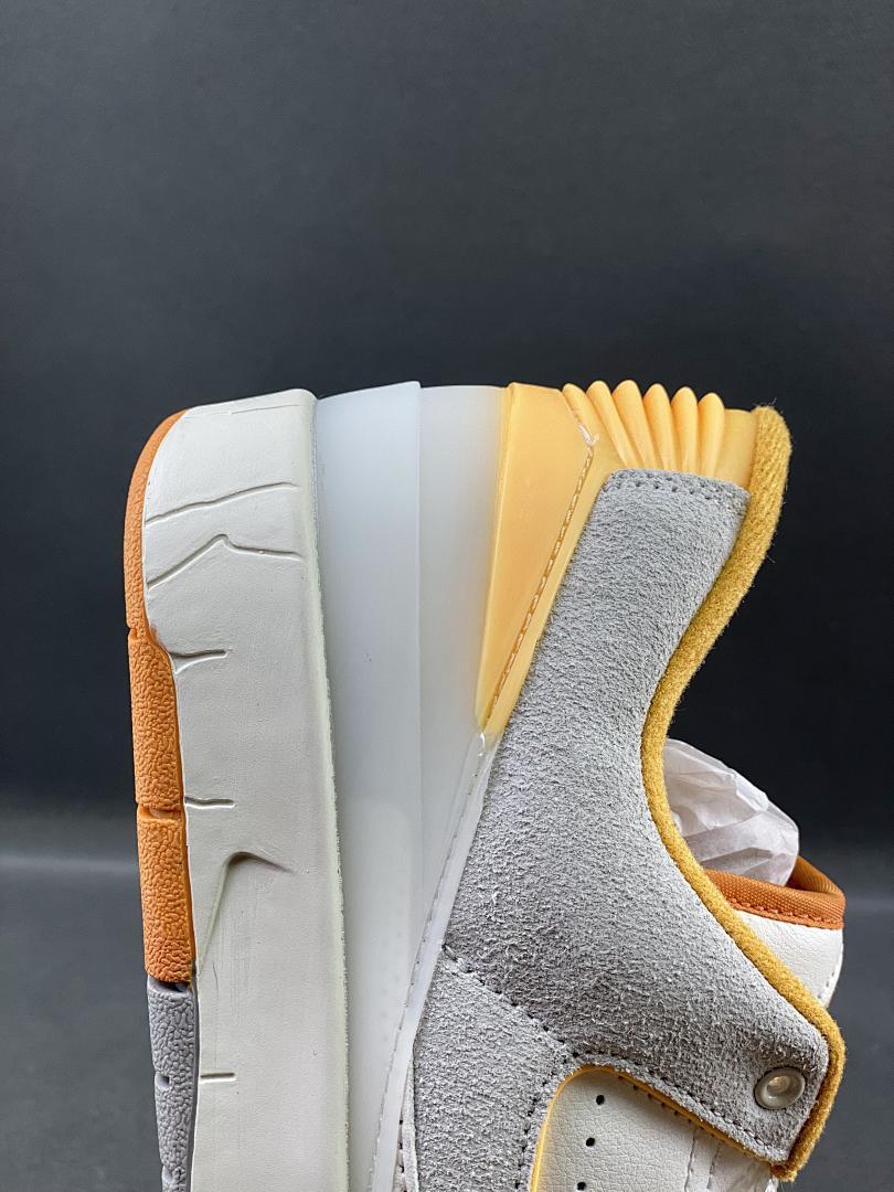 Nike Air Jordan 2 Low Cement Grey DR8884-100 White Grey Sail Gold Men's Sneakers