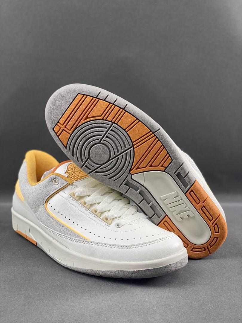 Nike Air Jordan 2 Low Cement Grey DR8884-100 White Grey Sail Gold Men's Sneakers