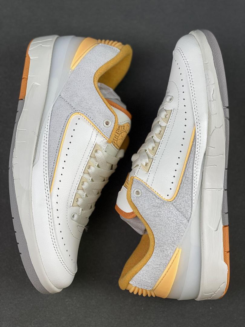 Nike Air Jordan 2 Low Cement Grey DR8884-100 White Grey Sail Gold Men's Sneakers