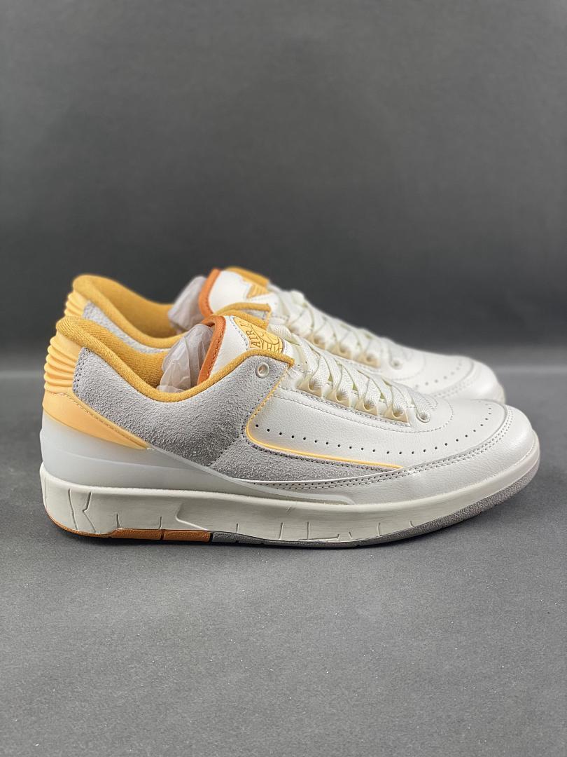 Nike Air Jordan 2 Low Cement Grey DR8884-100 White Grey Sail Gold Men's Sneakers