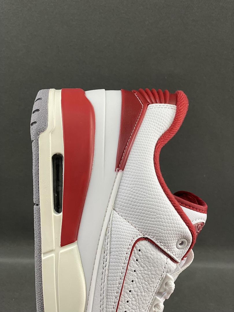 Nike Air Jordan 2 Low Retro White Cherrywood Red DV9956-106 Men's Sneakers