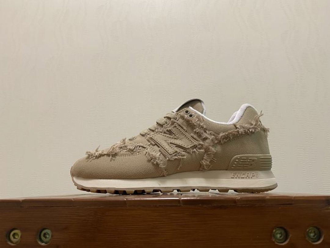 New Balance 574 Protection Pack Refined Future Sandstone U574LGW Men's Women's Lifestyle Sneakers Distressed Frayed Canvas Shoes Khaki Beige