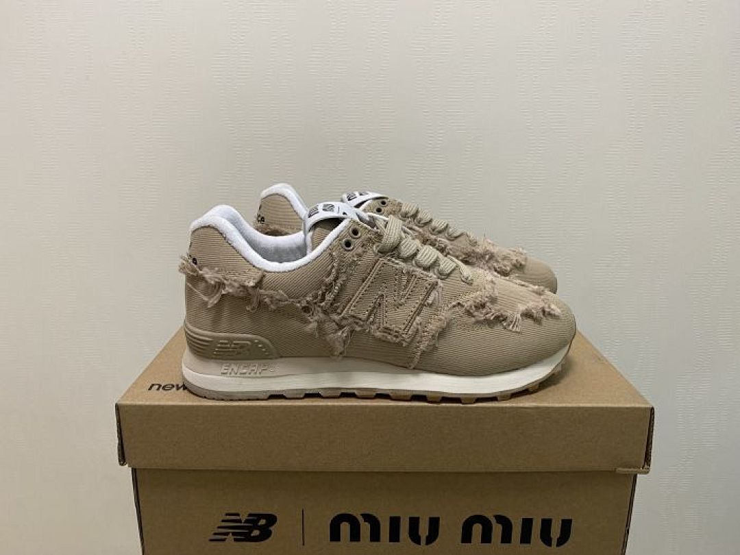 New Balance 574 Protection Pack Refined Future Sandstone U574LGW Men's Women's Lifestyle Sneakers Distressed Frayed Canvas Shoes Khaki Beige
