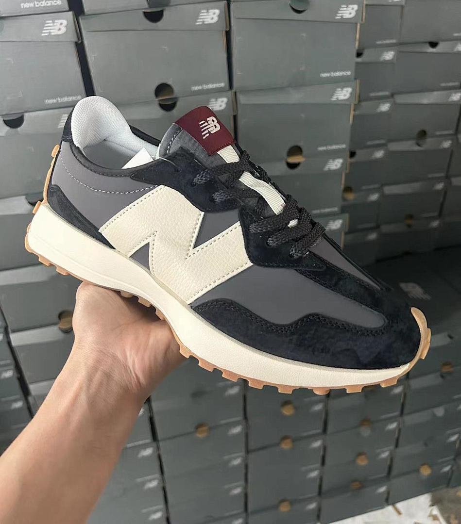 New Balance 327 Castlerock Black Burgundy Gum Sole Men's Lifestyle Sneakers MS327CPG