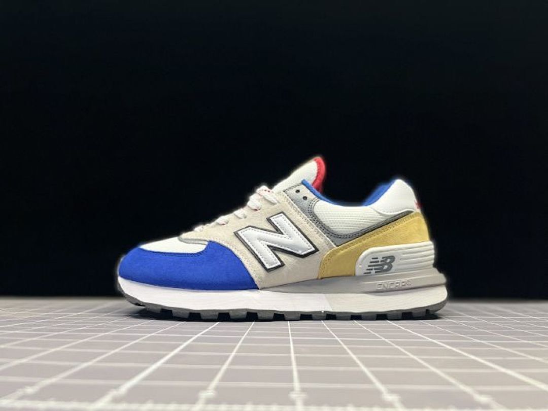 New Balance 574 Legacy U574LGG1 Royal Blue Yellow White Grey Red Accent Lifestyle Sneakers