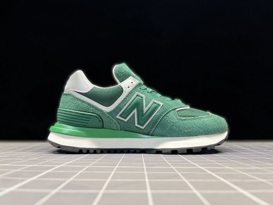 New Balance 574 Legacy Forest Green White Suede Lifestyle Sneakers Shoes U574LGGD