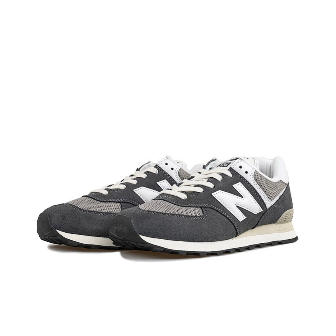 New Balance 574 Classic Lifestyle Sneakers Shoes ML574EVG Castlerock Grey White
