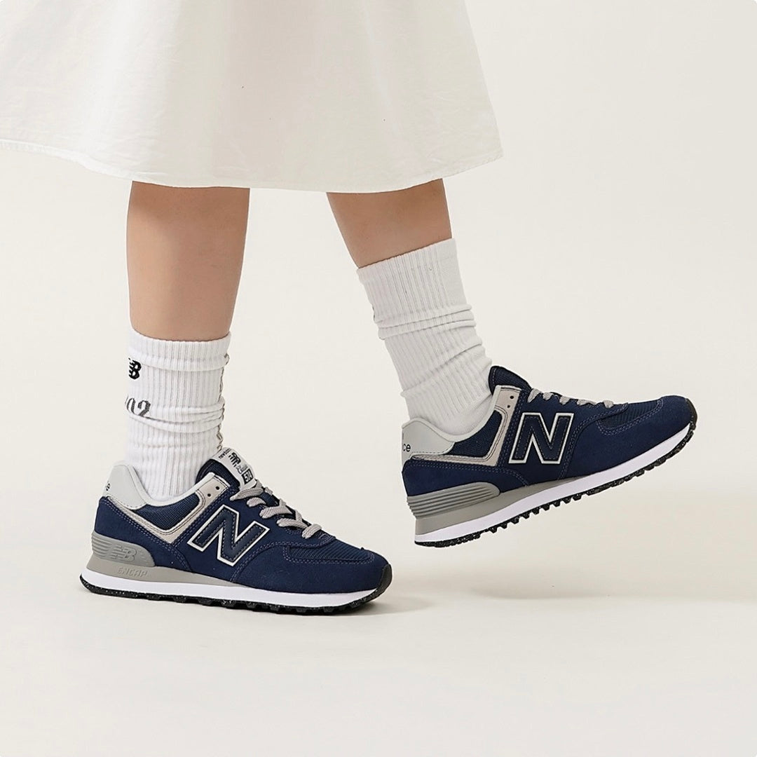 New Balance 574 Core Men's Navy Blue Grey Lifestyle Sneakers ML574EGN