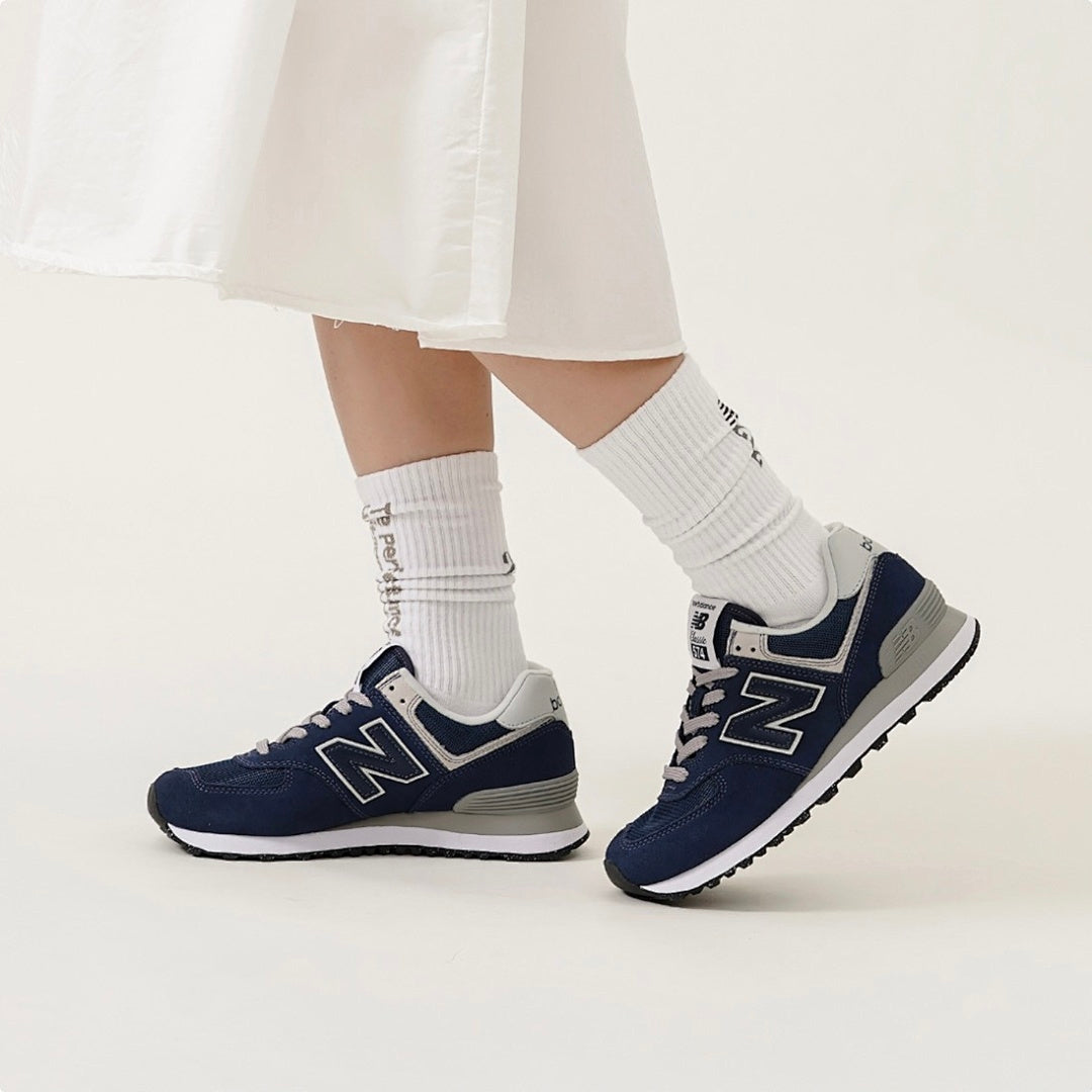 New Balance 574 Core Men's Navy Blue Grey Lifestyle Sneakers ML574EGN