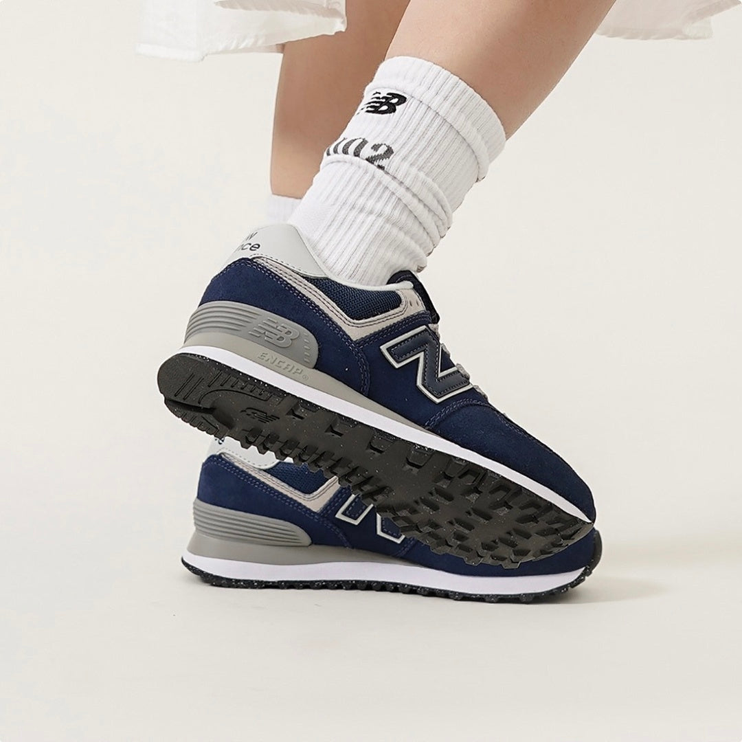 New Balance 574 Core Men's Navy Blue Grey Lifestyle Sneakers ML574EGN