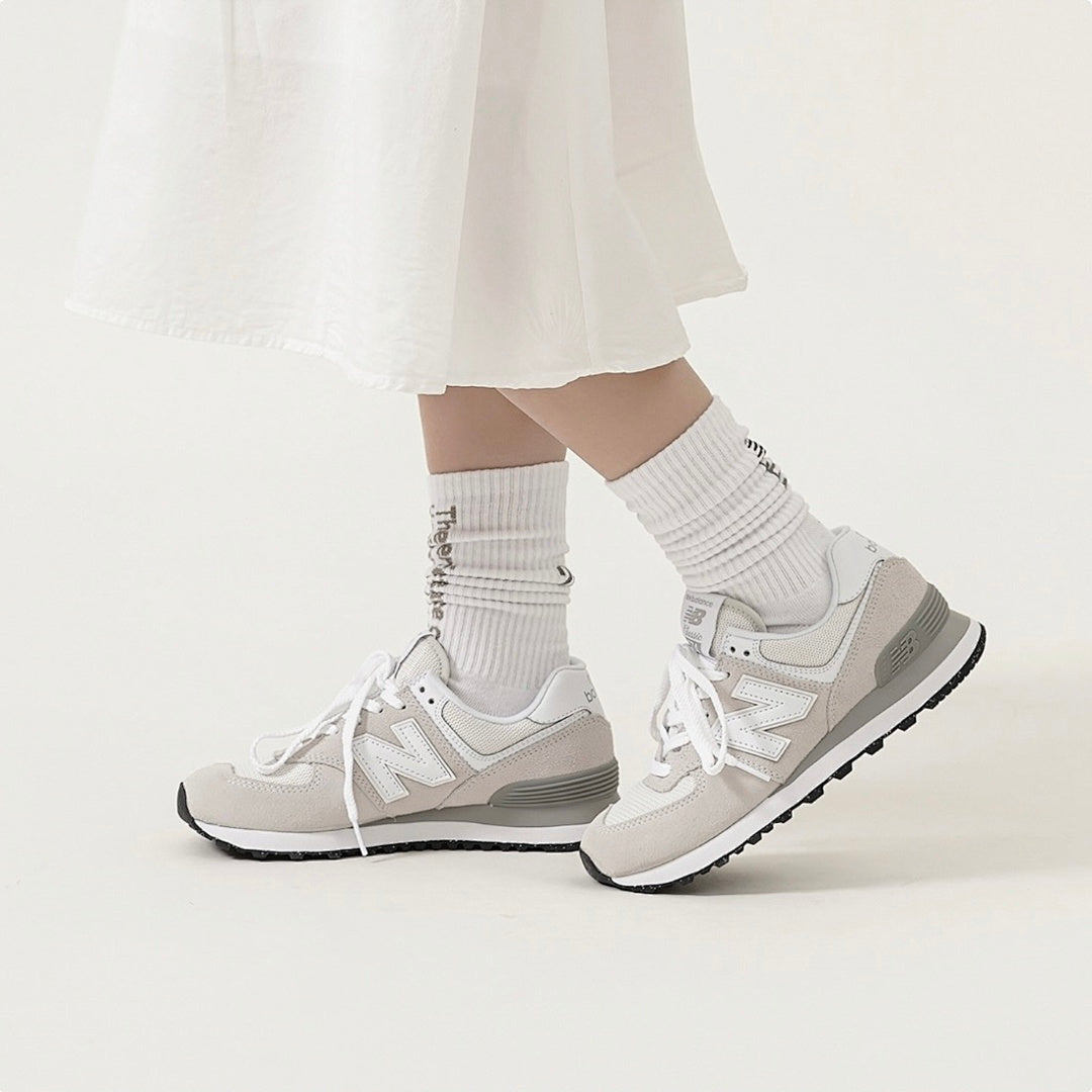 New Balance 574 ML574EVW Sea Salt with White Cream Beige Classic Casual Lifestyle Sneakers Shoes