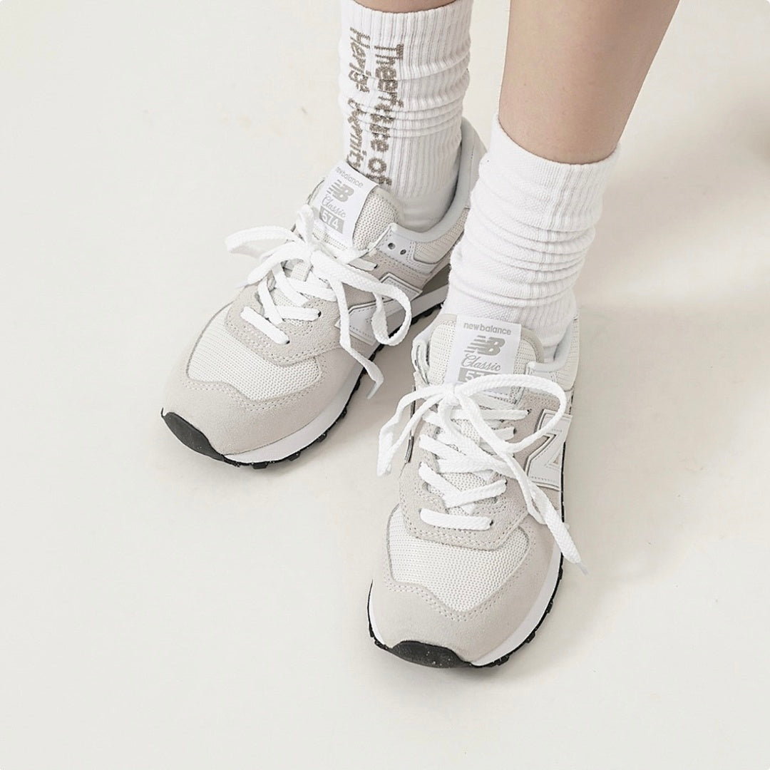 New Balance 574 ML574EVW Sea Salt with White Cream Beige Classic Casual Lifestyle Sneakers Shoes