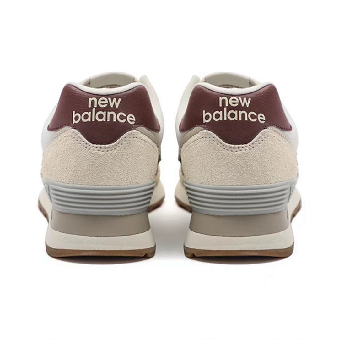 New Balance 574 ML574EVB Sea Salt Bone Burgundy Gum Sole Classic Lifestyle Sneakers Men's Women's Shoes Trainers
