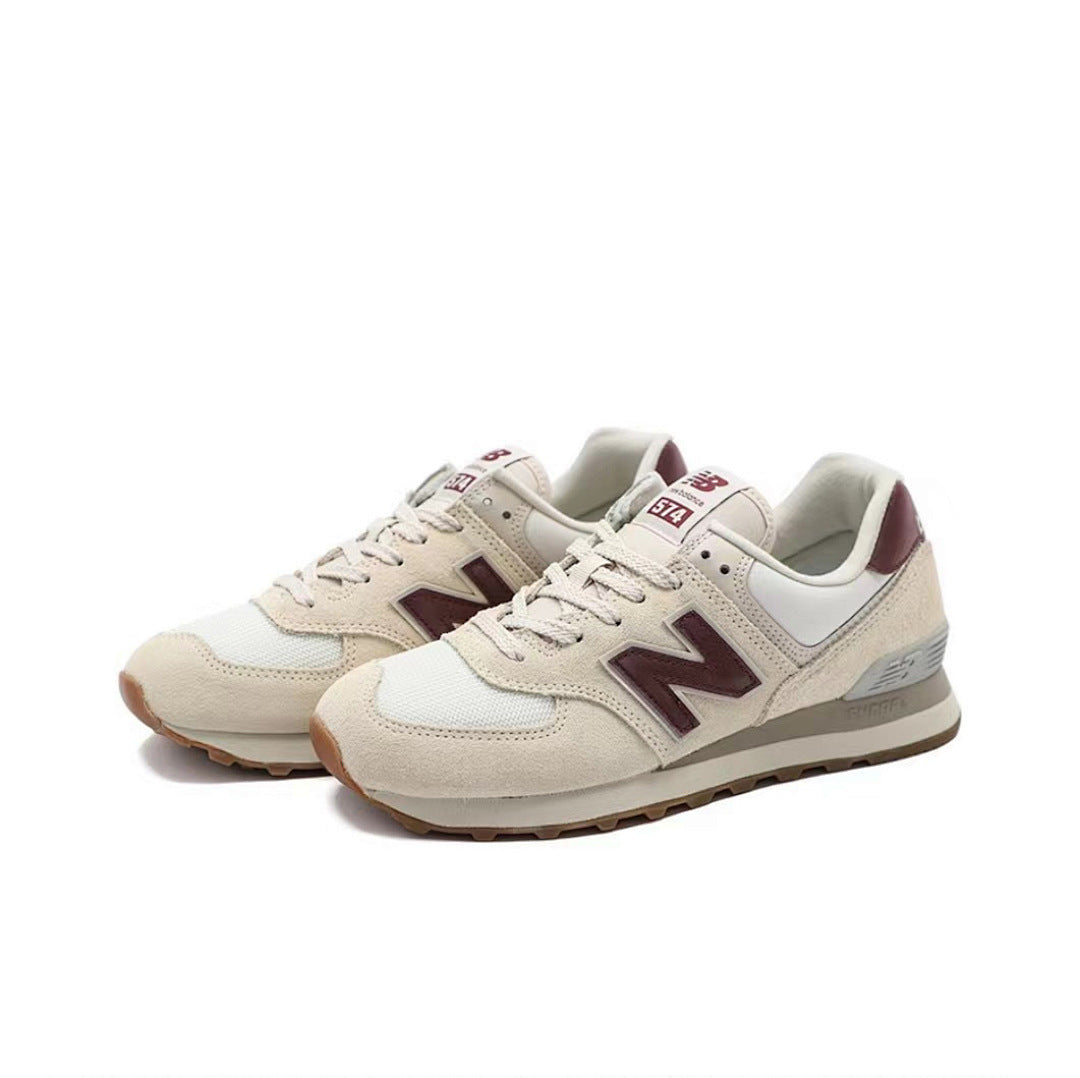New Balance 574 ML574EVB Sea Salt Bone Burgundy Gum Sole Classic Lifestyle Sneakers Men's Women's Shoes Trainers