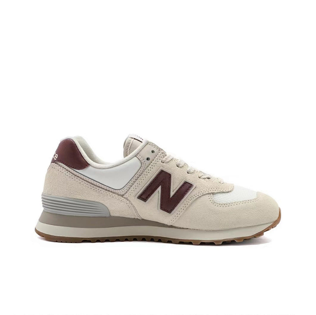 New Balance 574 ML574EVB Sea Salt Bone Burgundy Gum Sole Classic Lifestyle Sneakers Men's Women's Shoes Trainers