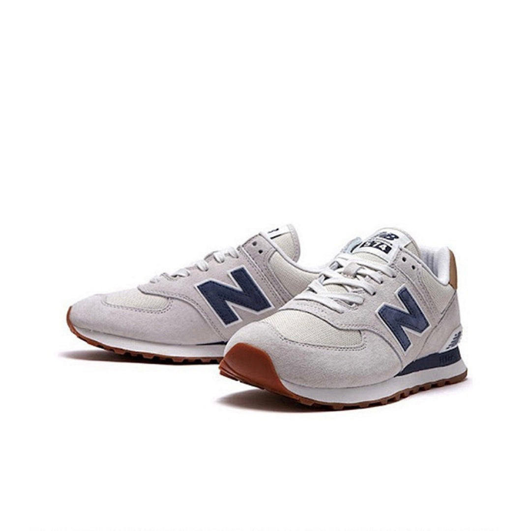 New Balance 574 Grey Navy Gum Lifestyle Sneakers ML574EVW