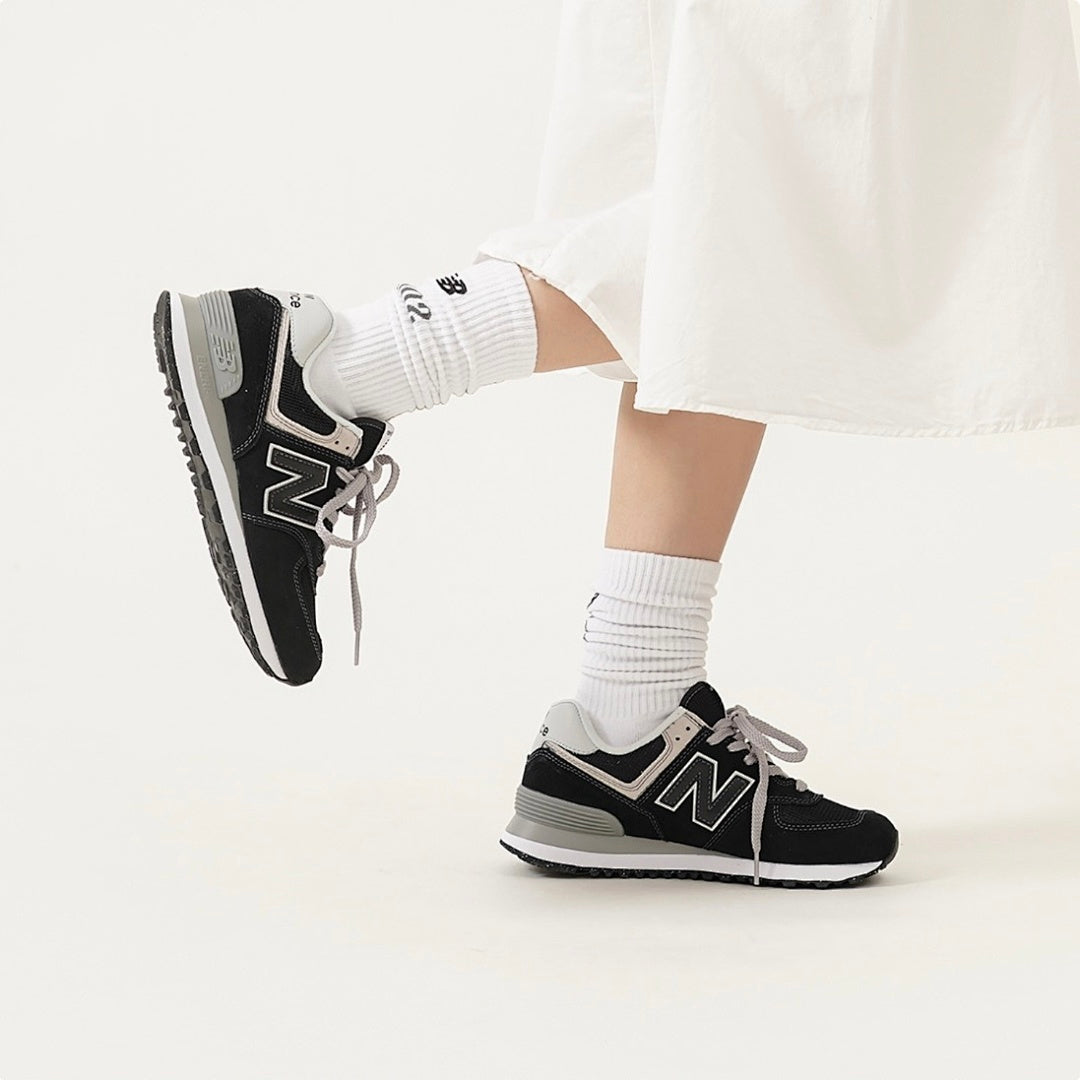 New Balance 574 Men's Classic Lifestyle Sneakers Black Grey ML574ENCAP