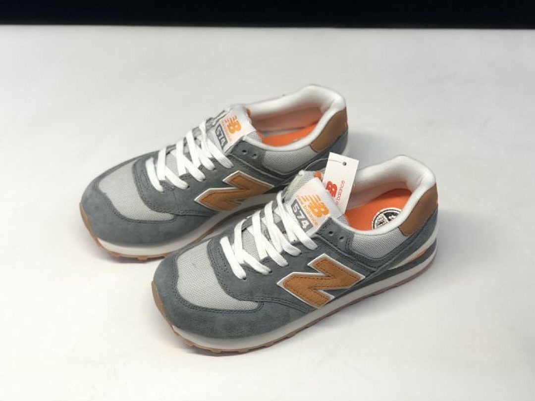 New Balance 574 Grey Orange ML574ERB Men's Lifestyle Sneakers