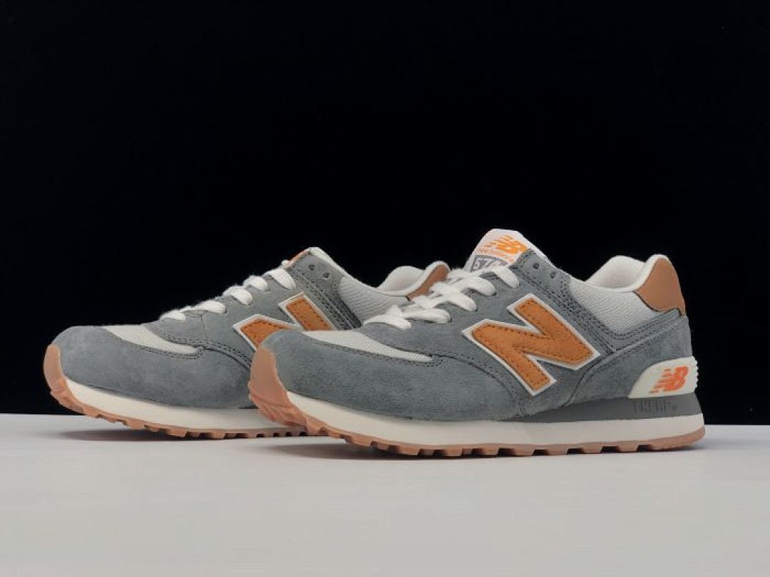 New Balance 574 Grey Orange ML574ERB Men's Lifestyle Sneakers