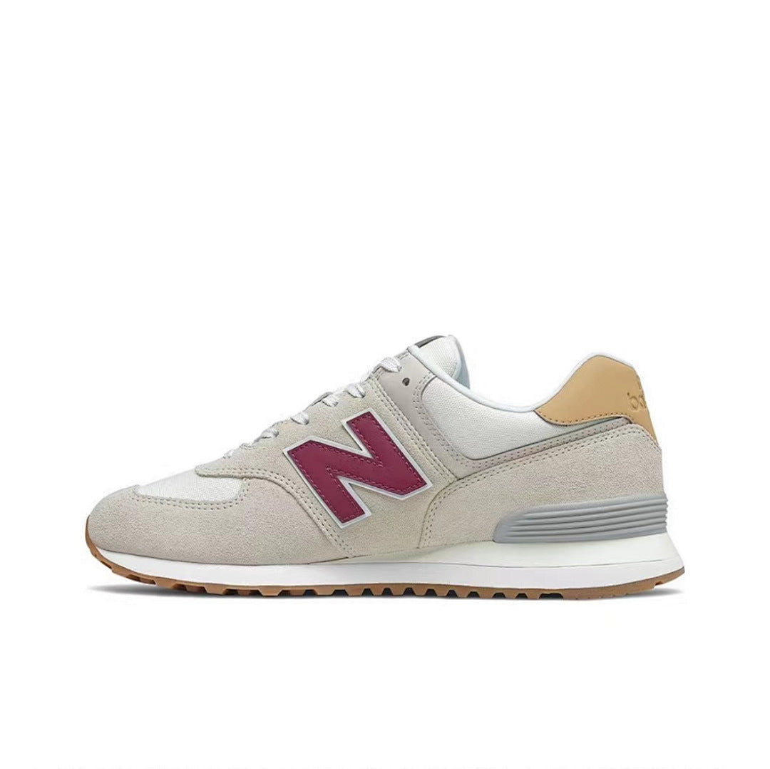 New Balance 574 Moonbeam Burgundy Tan ML574LGDA Classic Lifestyle Sneakers Shoes