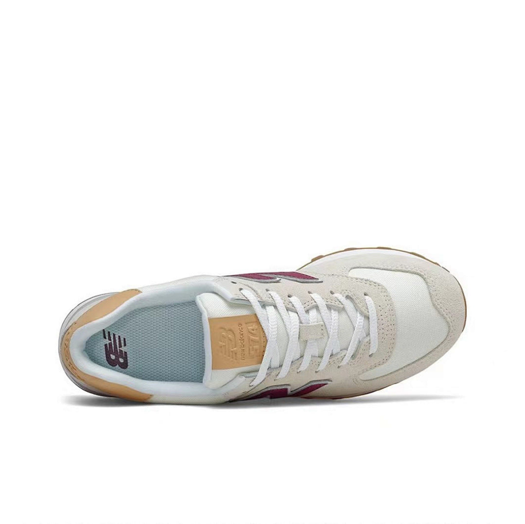 New Balance 574 Moonbeam Burgundy Tan ML574LGDA Classic Lifestyle Sneakers Shoes