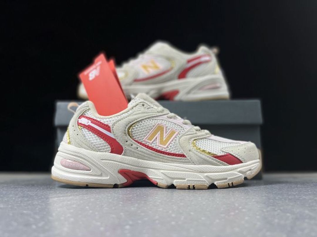 New Balance 530 MR530CC White Red Gold Cream Retro Running Lifestyle Sneakers