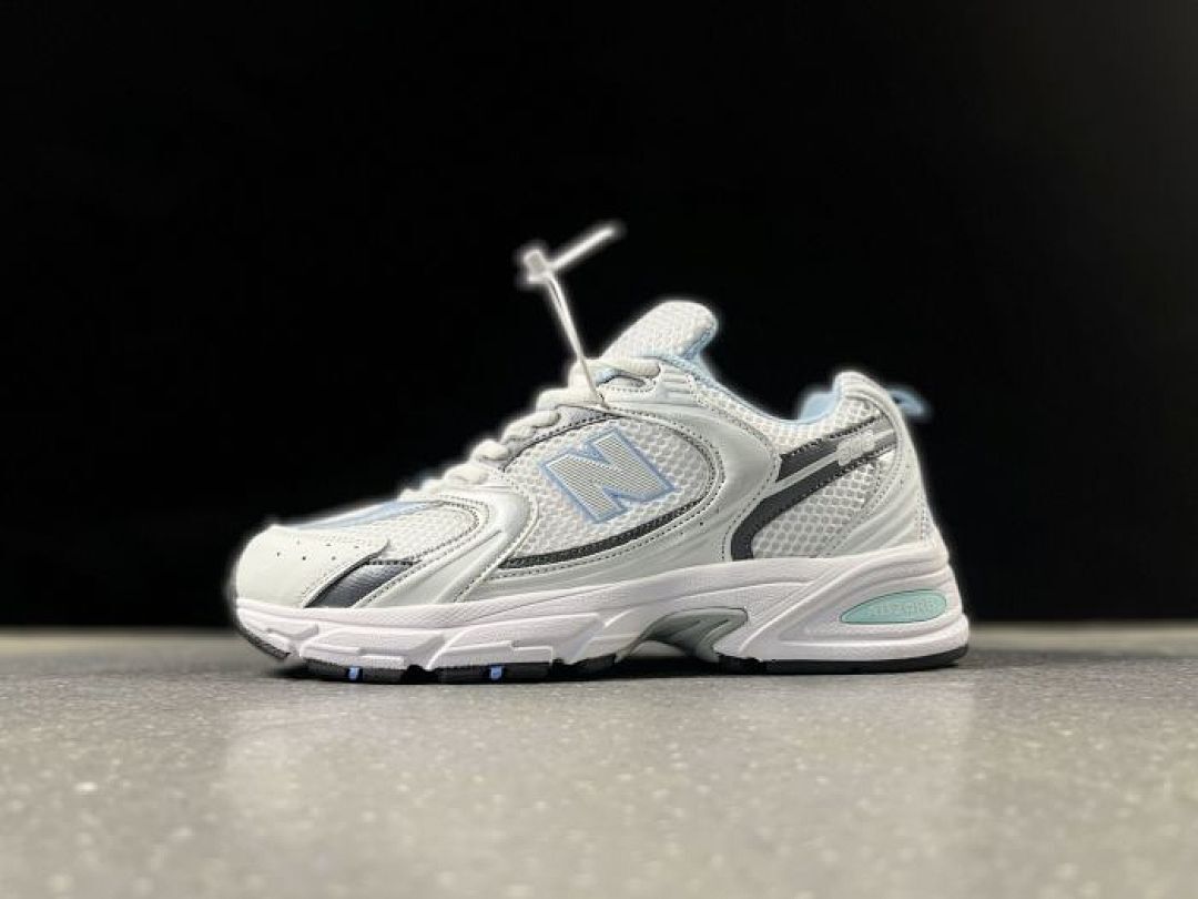 New Balance 530 White Silver Light Blue Retro Running Sneakers MR530AA