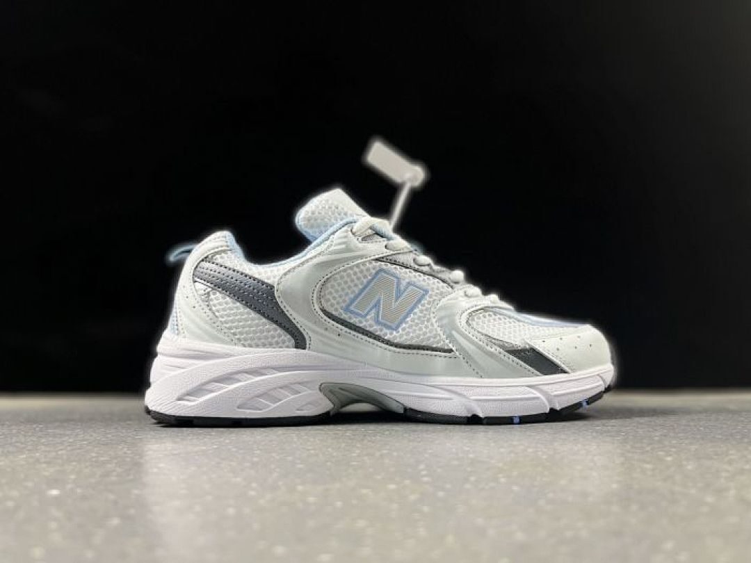 New Balance 530 White Silver Light Blue Retro Running Sneakers MR530AA