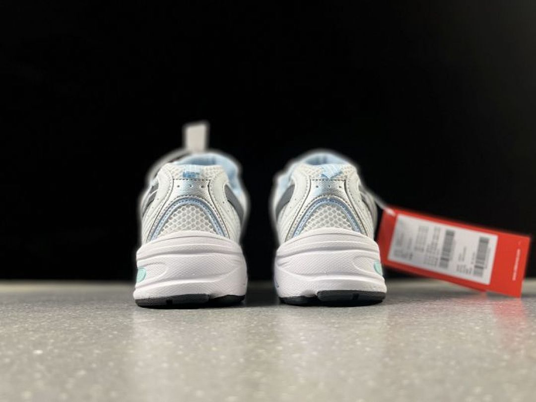 New Balance 530 White Silver Light Blue Retro Running Sneakers MR530AA