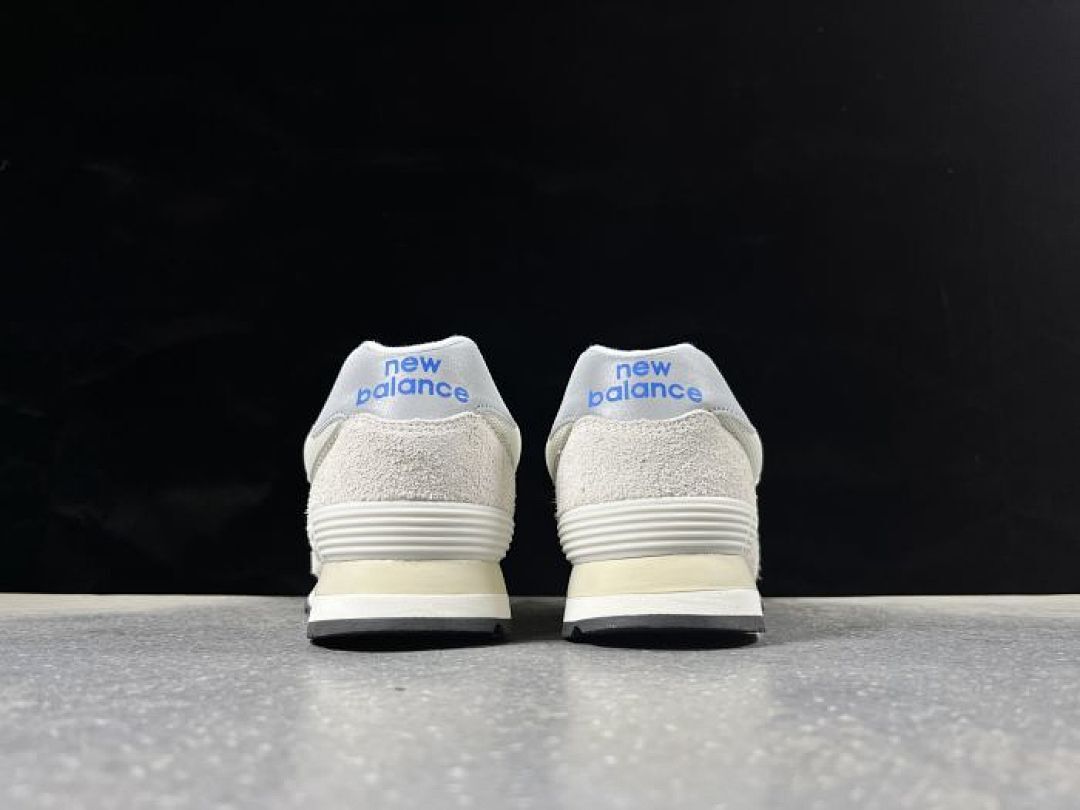 New Balance 574 Sea Salt with Classic Grey Suede Mesh Lifestyle Sneakers Men's Women's Classic Retro Shoes